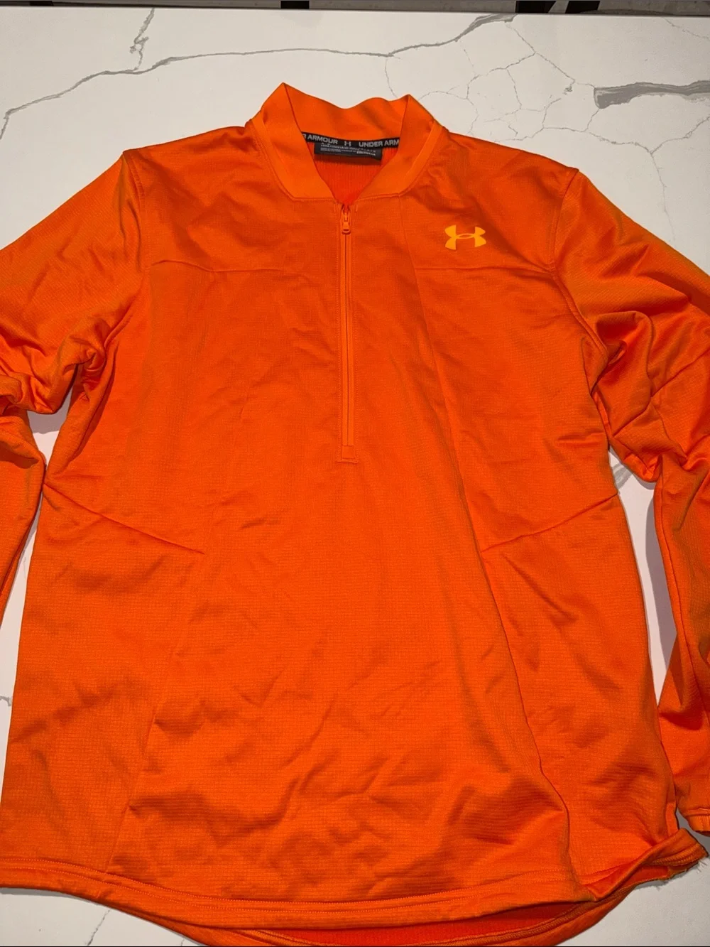 Under Armour Orange Quarter-Zip Performance Pullover